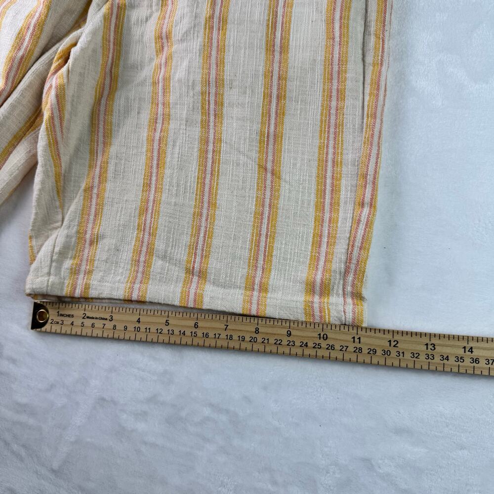 Zara Men Linen Blend Shorts Yellow Pink Old Money Resort Casual Size M NWT - Picture 6 of 11